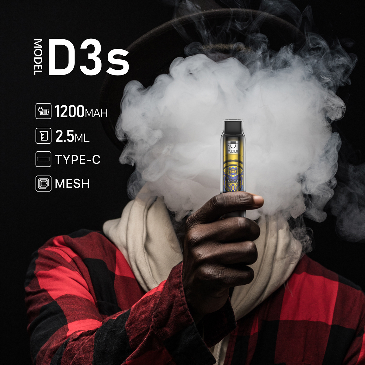 D3 S 1200 Puffs Disposable Vape TPD Certification