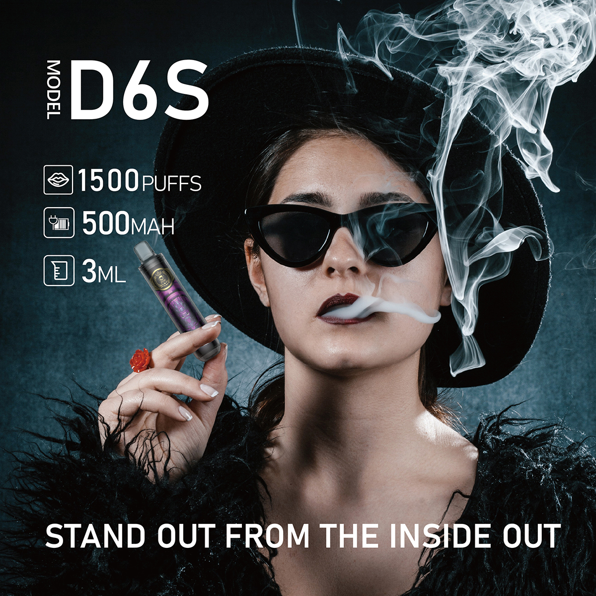 D6S 1500puffs Cigar-shaped vape