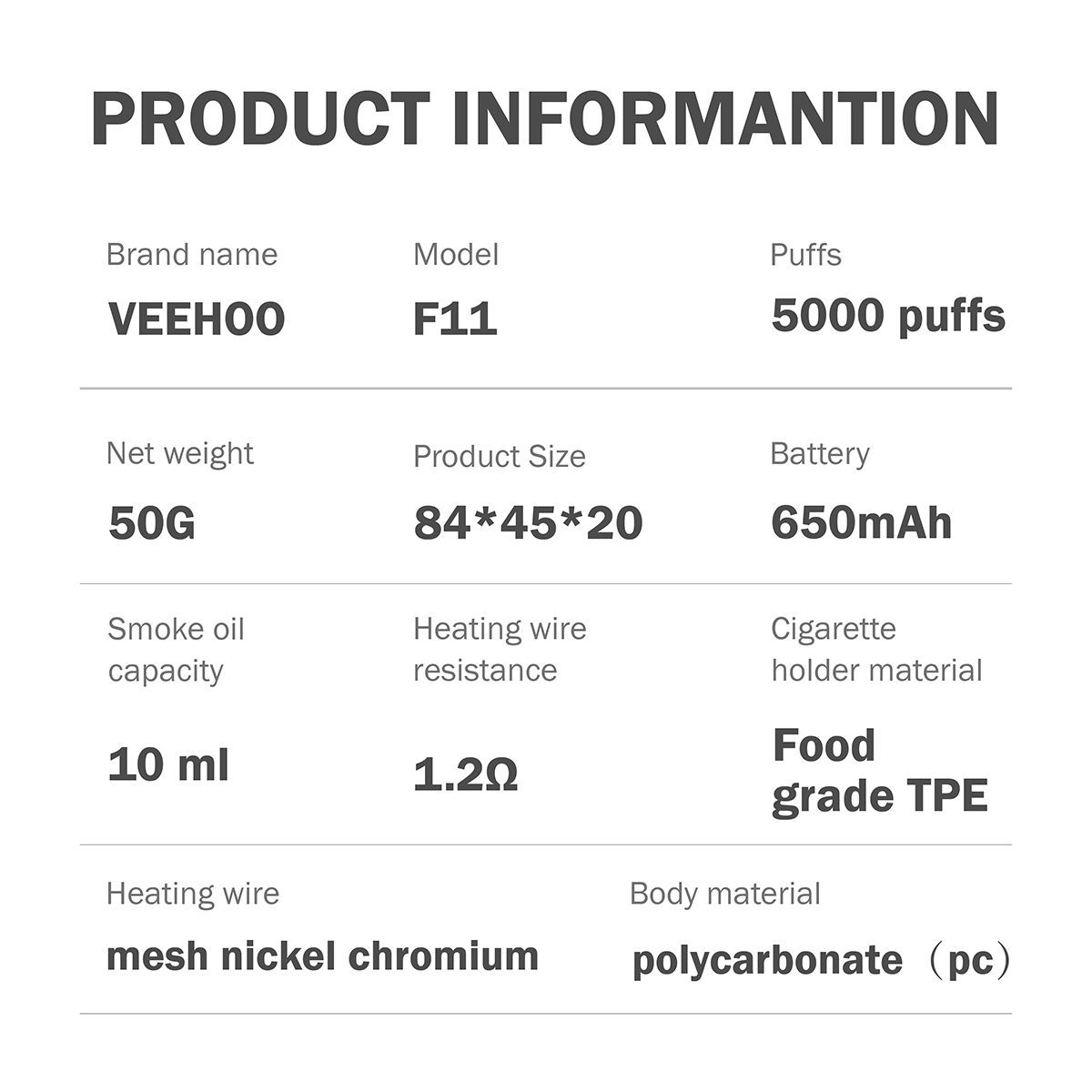 F11  Ban vape in small boxes