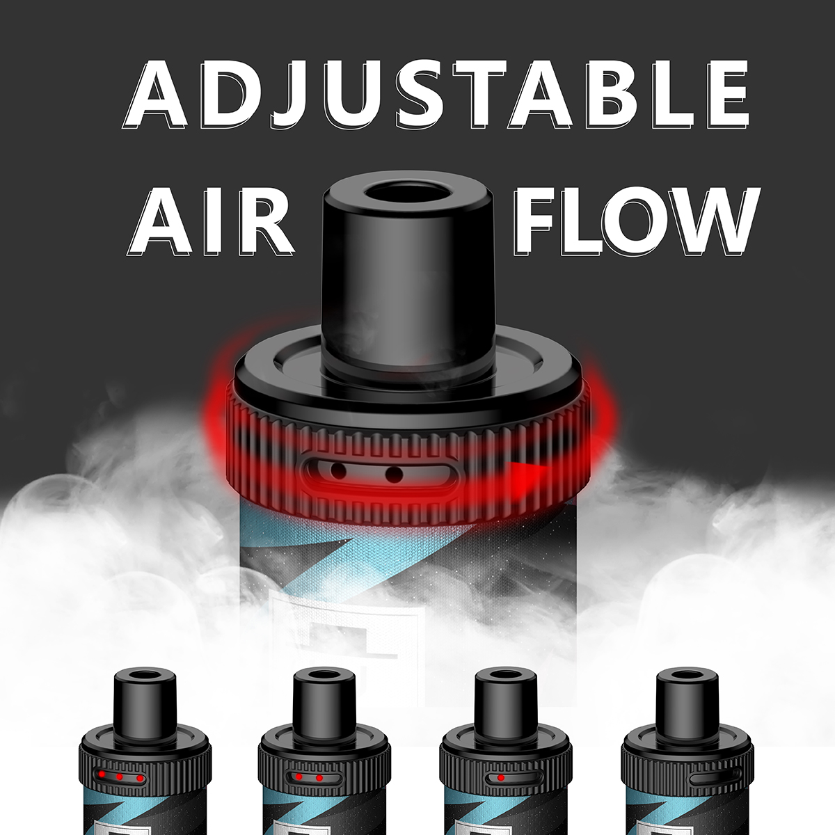 F9 PRO Adjustable Airflow High Capacity Vape