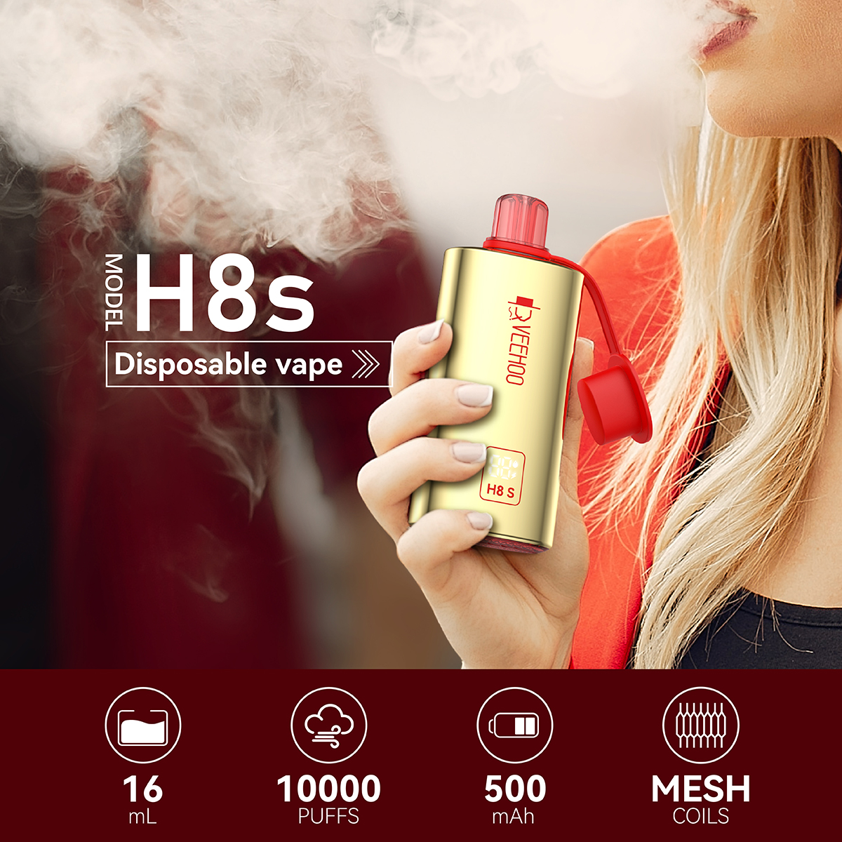 H8s / H8 10000puff 16mL, Disposable Vape